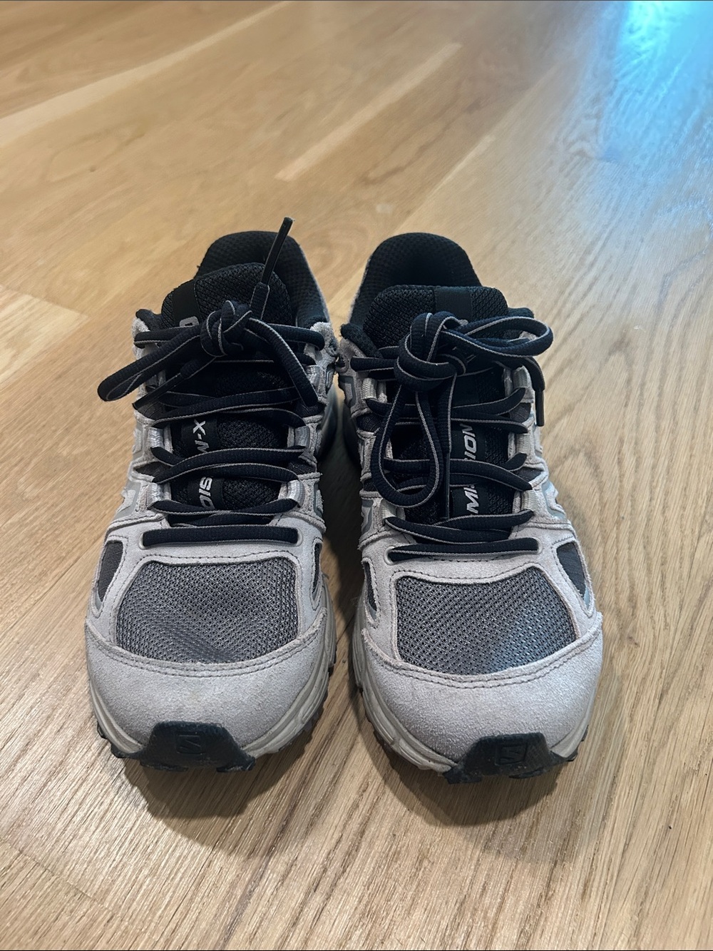 Salomon Gray and Black Women's Trail Sneakers
